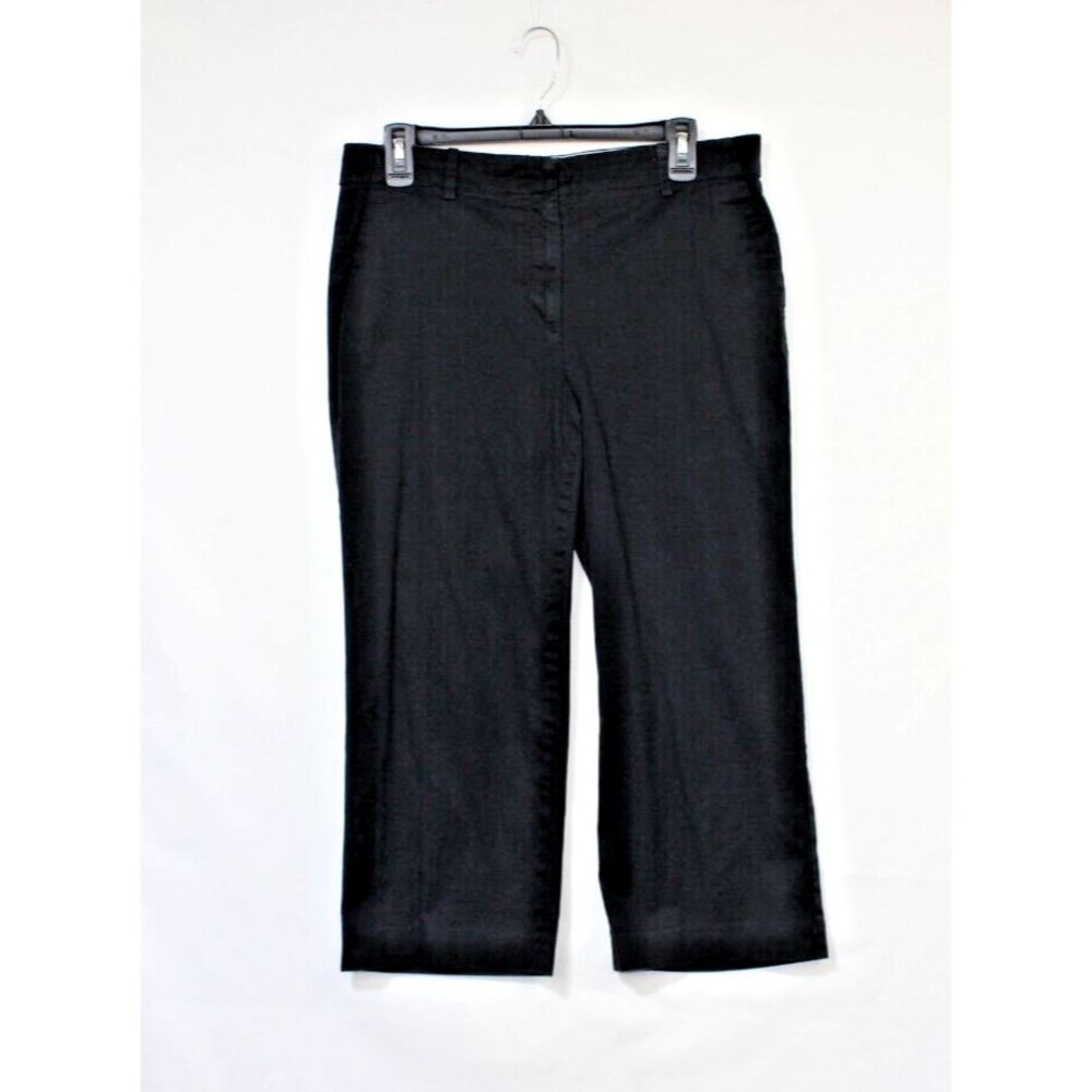 Talbots Pants Women's Size 8 Slim Crop Mid Rise Black Cropped Stretch